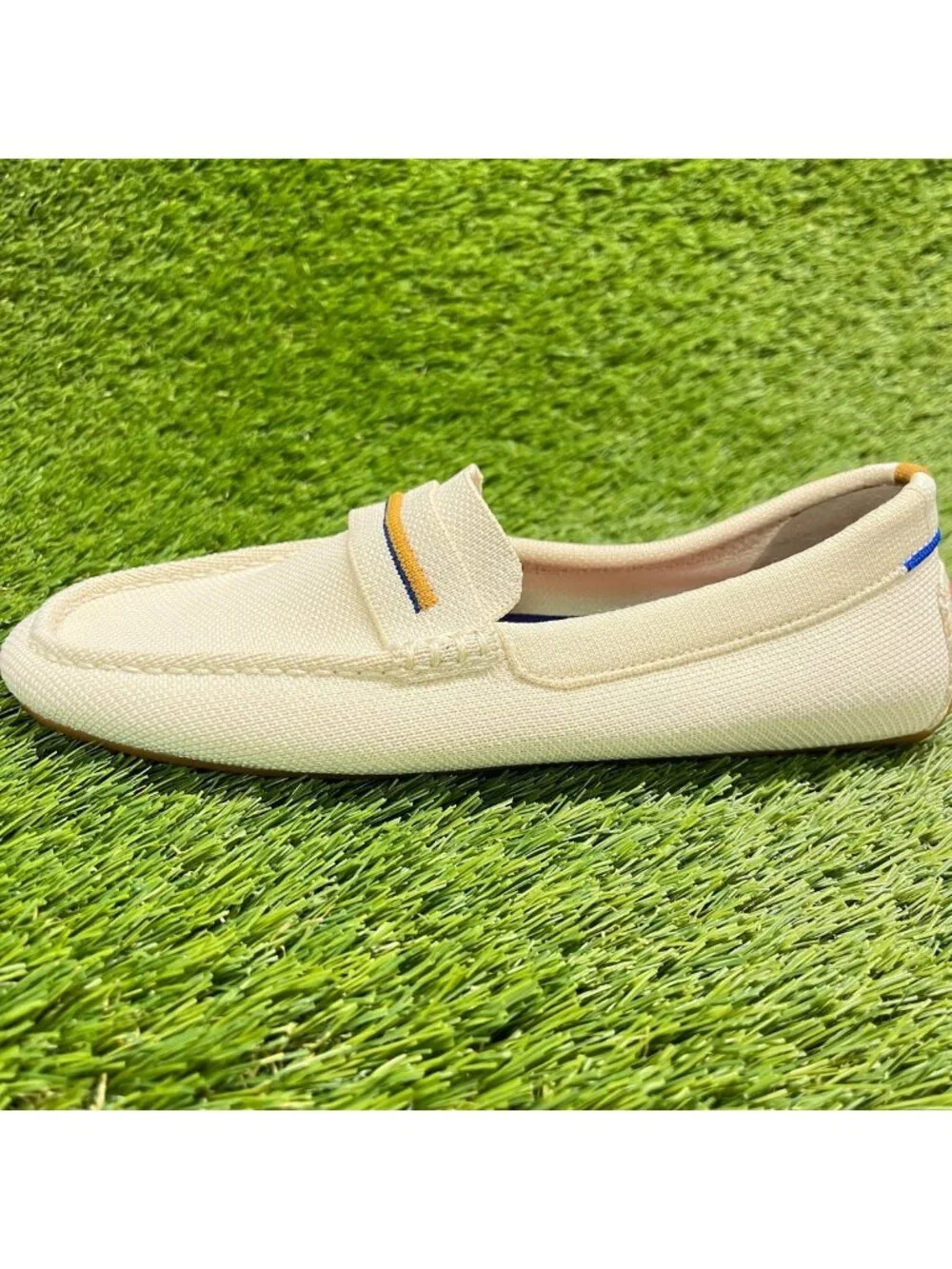 Rothy's The Driver Womens Size 7.5 Beige Casual Walking Slip-On Loafers Shoes